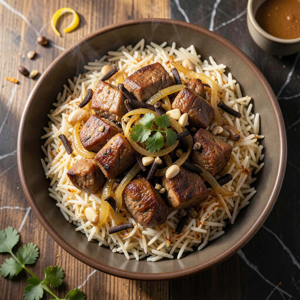 Mutton and Rice Recipe: Fragrant Spiced One-Pot Delight - My Rice Recipes